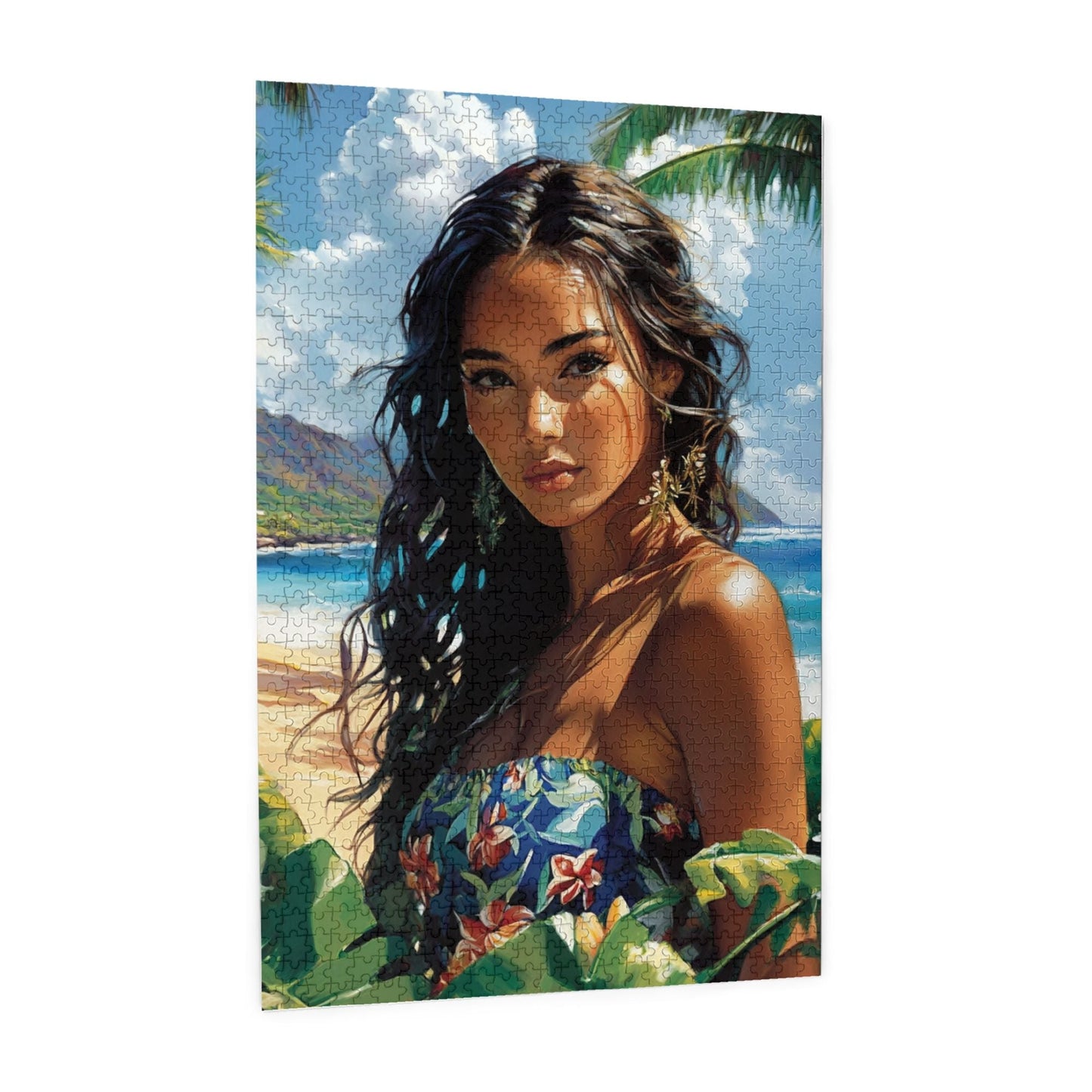 1000-Piece Puzzle - Tropical Beach Goddess Art